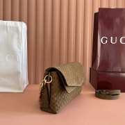 Uubags Gucci medium shoulder bag with chain brown GG leather 28x16x7cm - 5