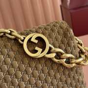 Uubags Gucci medium shoulder bag with chain brown GG leather 28x16x7cm - 2