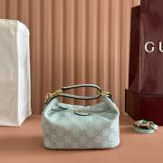 Uubags Gucci Vanity small top handle bag icy blue GG canvas 19x10x9cm - 1