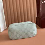 Uubags Gucci Vanity small top handle bag icy blue GG canvas 19x10x9cm - 6