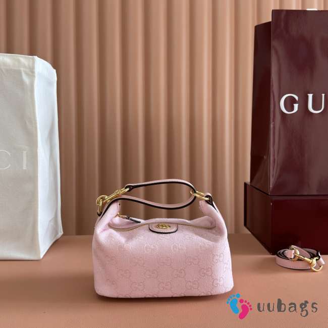Uubags Gucci Vanity small top handle bag pink GG canvas 19x10x9cm - 1