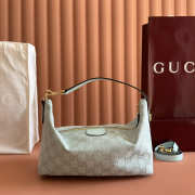 Uubags Gucci Vanity medium top handle bag icy blue GG canvas 27.5x13x14.5cm - 5