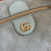 Uubags Gucci Vanity medium top handle bag icy blue GG canvas 27.5x13x14.5cm - 2