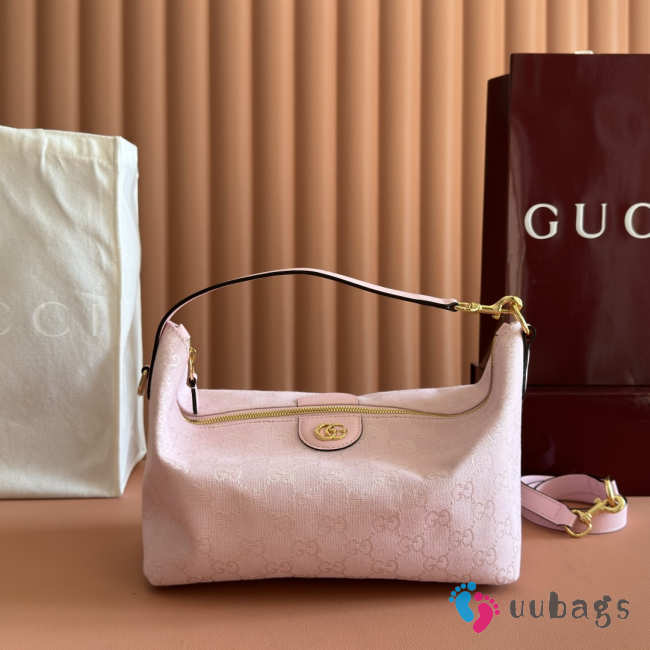 Uubags Gucci Vanity medium top handle bag pink GG canvas 27.5x13x14.5cm - 1