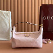 Uubags Gucci Vanity medium top handle bag pink GG canvas 27.5x13x14.5cm - 1