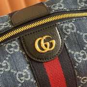 Uubags Gucci Vanity medium top handle bag blue and white GG denim 27.5x13x14.5cm - 4