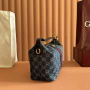 Uubags Gucci Vanity medium top handle bag blue and white GG denim 27.5x13x14.5cm - 3