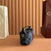 Uubags Gucci Vanity small top handle bag blue and white GG denim 19x10x9cm - 5