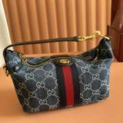 Uubags Gucci Vanity small top handle bag blue and white GG denim 19x10x9cm - 2