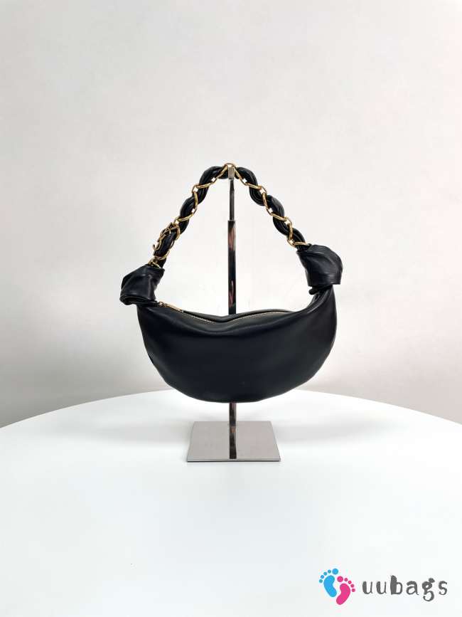 Uubags YSL Small Amalia hobo in black lambskin 28x12.5x8cm - 1