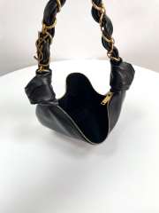Uubags YSL Small Amalia hobo in black lambskin 28x12.5x8cm - 3