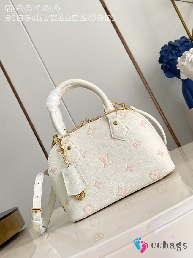 Uubags Louis Vuitton M27574 Alma BB Bag Milky White/Peach 23.5x17.5x11.5cm - 1