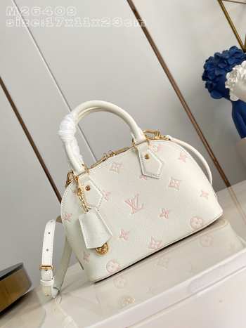 Uubags Louis Vuitton M27574 Alma BB Bag Milky White/Peach 23.5x17.5x11.5cm