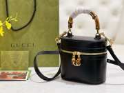 Uubags Gucci Mini vanity bag with bamboo handle black 15.5x13.5x4cm - 4