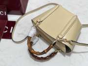 Uubags Gucci Mini Bamboo Top Handle Tote Bag In Natural 27x14x11.5cm - 3