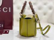 Uubags Gucci Mini Bamboo Top Handle Tote Bag In Green 27x14x11.5cm - 5