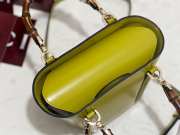 Uubags Gucci Mini Bamboo Top Handle Tote Bag In Green 27x14x11.5cm - 4