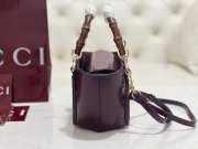 Uubags Gucci Mini Bamboo Top Handle Tote Bag In Burgundy 27x14x11.5cm - 6