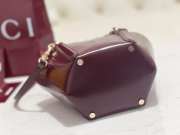 Uubags Gucci Mini Bamboo Top Handle Tote Bag In Burgundy 27x14x11.5cm - 5