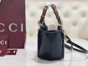 Uubags Gucci Mini Bamboo Top Handle Tote Bag In Black 27x14x11.5cm - 6