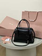 Uubags Miu Miu Solitaire shiny leather bag in black 28x19.5x11cm - 1