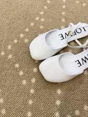 Uubags Loewe Toy Ballerinas with Ankle Strap in White Lambskin - 4