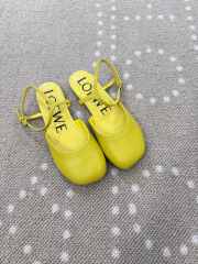 Uubags Loewe Toy Ballerinas with Ankle Strap in Yellow Lambskin - 1