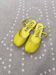 Uubags Loewe Toy Ballerinas with Ankle Strap in Yellow Lambskin - 6