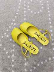 Uubags Loewe Toy Ballerinas with Ankle Strap in Yellow Lambskin - 5