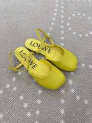 Uubags Loewe Toy Ballerinas with Ankle Strap in Yellow Lambskin - 4