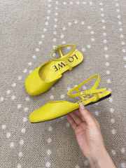 Uubags Loewe Toy Ballerinas with Ankle Strap in Yellow Lambskin - 2