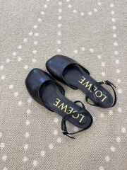 Uubags Loewe Toy Ballerinas with Ankle Strap in Black Lambskin - 4