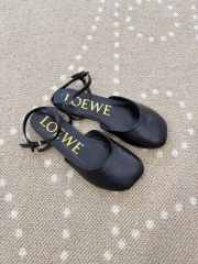 Uubags Loewe Toy Ballerinas with Ankle Strap in Black Lambskin - 3