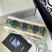 Uubags Chanel Medium Flap Bag Tweed, Sheepskin & Gold-tone Metal In Fuchsia, Pink, Beige & Brown 25cm - 2