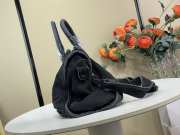 Uubags Balenciaga Large Le City Black Denim Bag with Aged Silver Hardware 35cm - 6