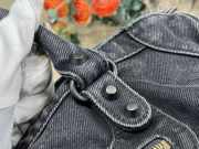 Uubags Balenciaga Large Le City Black Denim Bag with Aged Silver Hardware 35cm - 5
