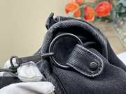 Uubags Balenciaga Large Le City Black Denim Bag with Aged Silver Hardware 35cm - 4