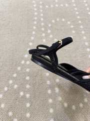 Uubags Loewe Toy ankle strap ballerina in rhinestone-embellished black suede - 4