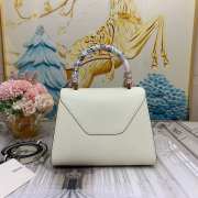 Uubags Valextra Iside top handle mini bag in white 12x16x22cm - 4