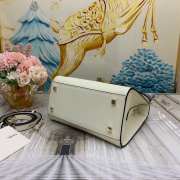 Uubags Valextra Iside top handle mini bag in white 12x16x22cm - 3