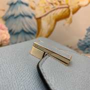 Uubags Valextra Iside top handle mini bag in light blue 12x16x22cm - 6