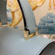 Uubags Valextra Iside top handle mini bag in light blue 12x16x22cm - 4