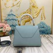 Uubags Valextra Iside top handle mini bag in light blue 12x16x22cm - 3