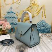 Uubags Valextra Iside top handle mini bag in light blue 12x16x22cm - 2