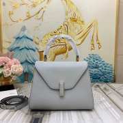 Uubags Valextra Iside top handle mini bag in stone grey 12x16x22cm - 1