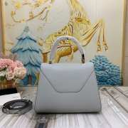 Uubags Valextra Iside top handle mini bag in stone grey 12x16x22cm - 6