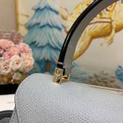 Uubags Valextra Iside top handle mini bag in stone grey 12x16x22cm - 5