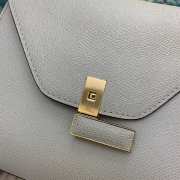 Uubags Valextra Iside top handle mini bag in stone grey 12x16x22cm - 4