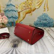 Uubags Valextra Iside top handle mini bag in red 12x16x22cm - 4