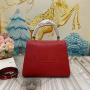 Uubags Valextra Iside top handle mini bag in red 12x16x22cm - 2